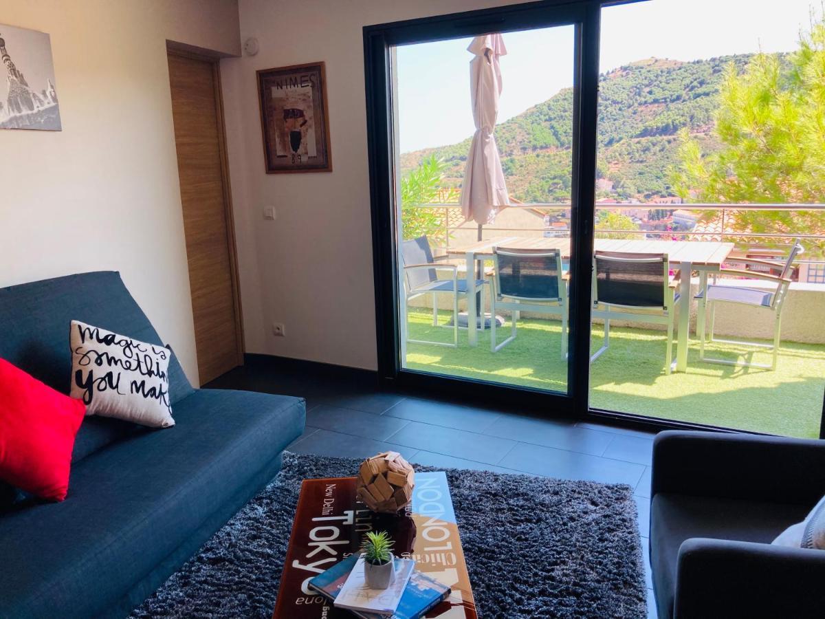 Residence Costa Vermella, Vue Mer Et Montagne Au Calme Cerbère Kültér fotó